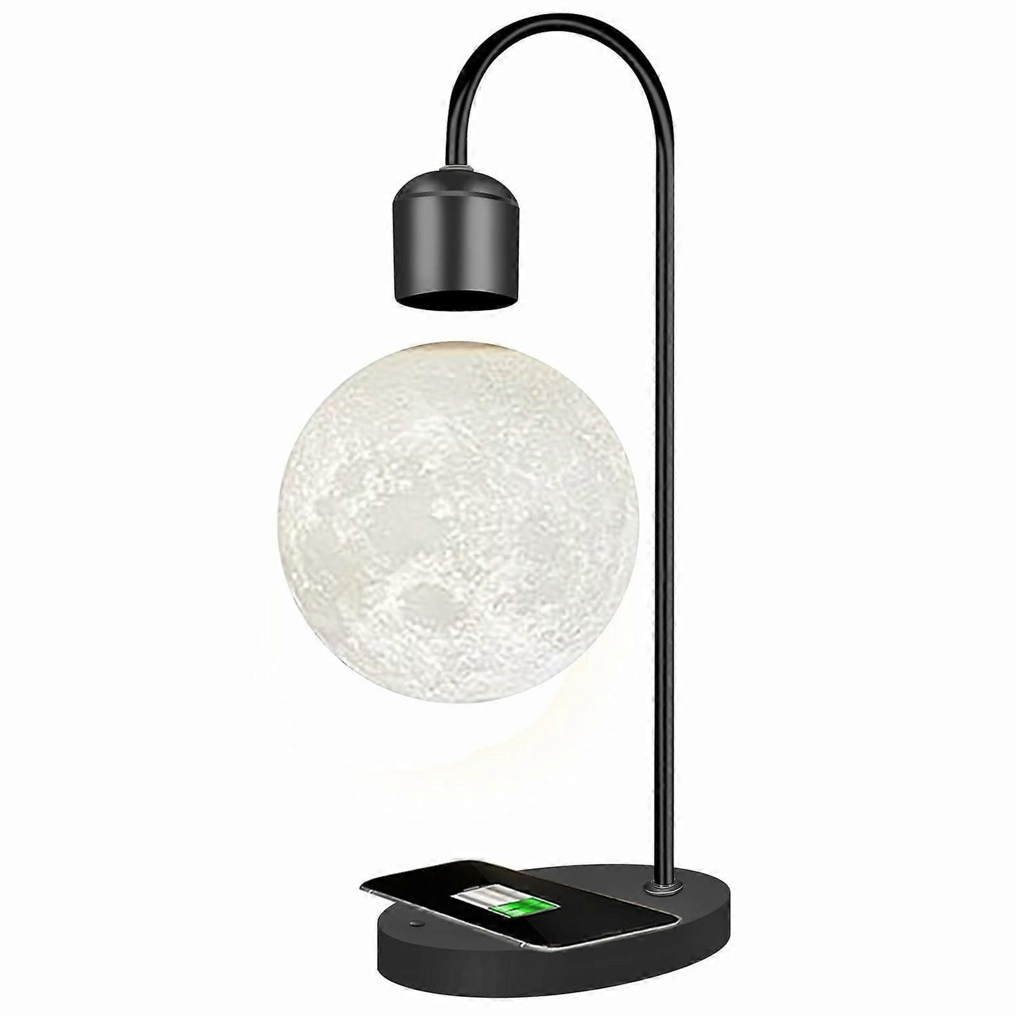 2-in-1 Magnetic Levitating 3D Floating Moon Lamp with 15W Wireless Charger