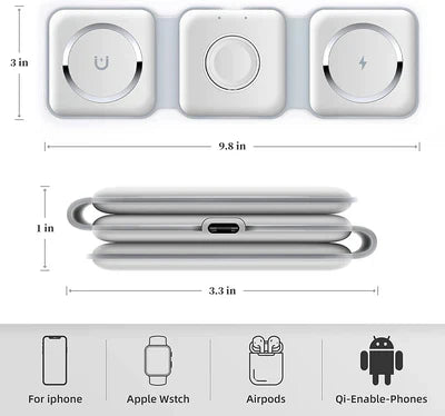 ⚡ 3-in-1 Wireless Charging Pad – Power Simplified