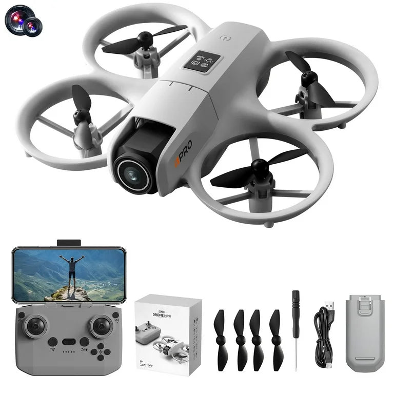 Mini Camera Drone with Remote Control – HD WiFi FPV, 360° Flip, LED Lights, Beginner Friendly