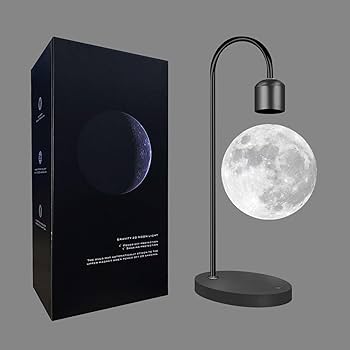 2-in-1 Magnetic Levitating 3D Floating Moon Lamp with 15W Wireless Charger