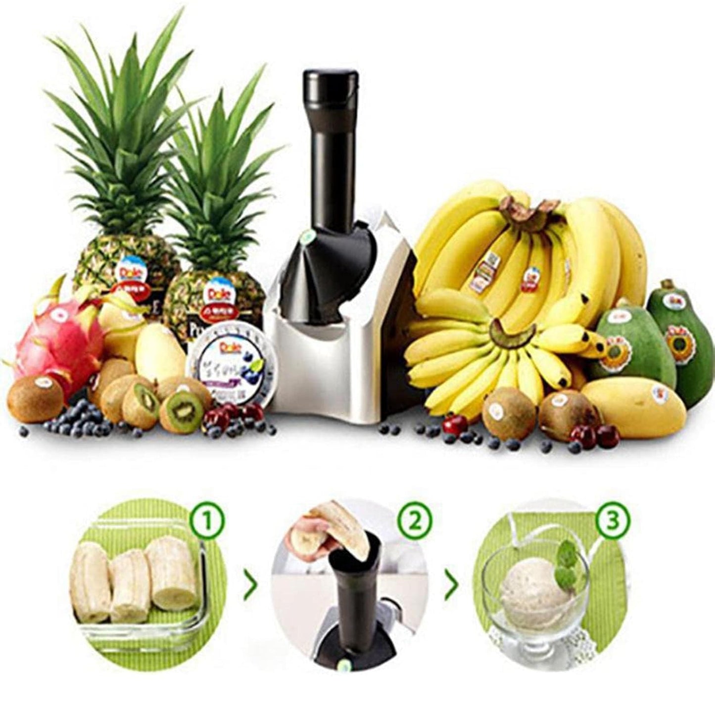 Frozen Fruit Dessert Maker – Electric Ice Cream Machine