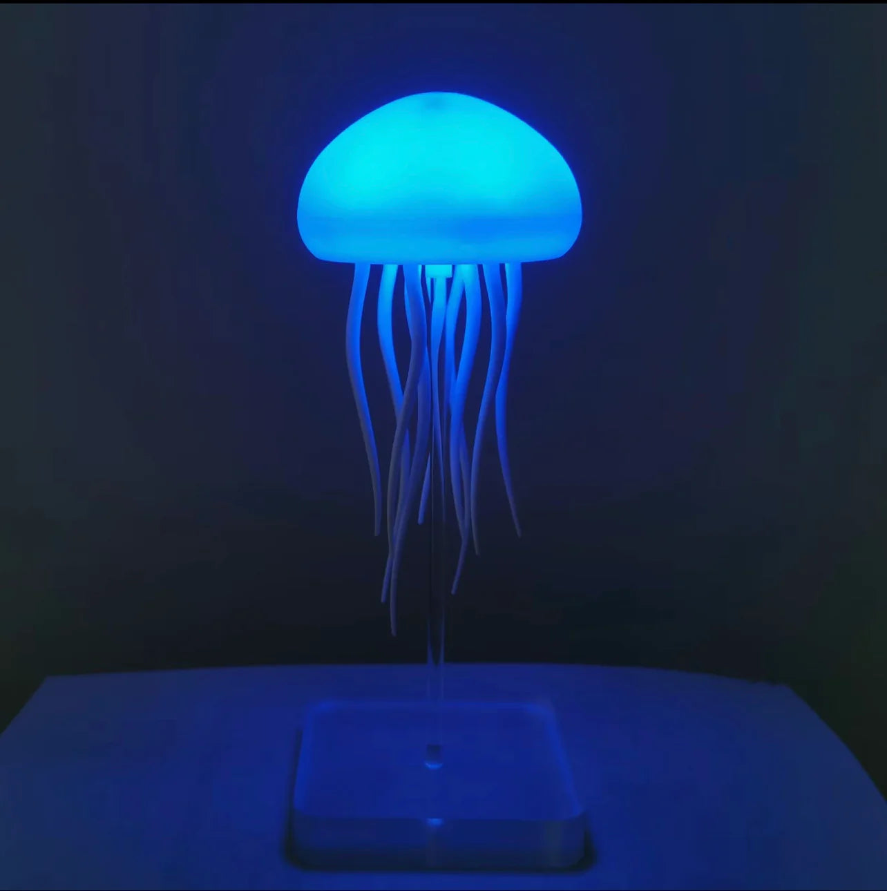 LED Jellyfish Lamp - Cute Night Light With Moving Legs, Speaker, and Floating Design