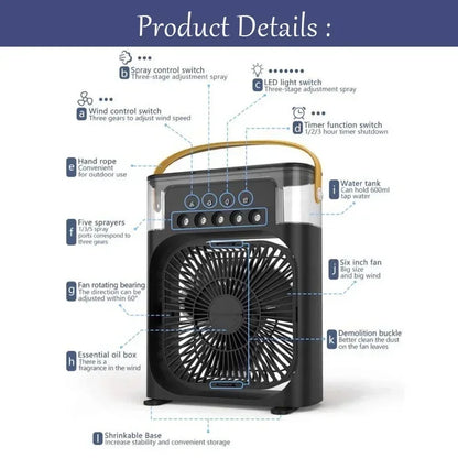 3-in-1 Air Cooler | Humidifier + Fan + Purifier – Stay Cool Anywhere!