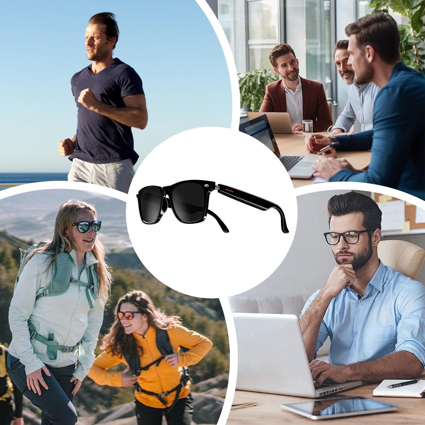 Smart wireless headphone glasses