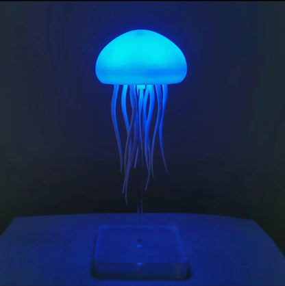 LED Jellyfish Lamp - Cute Night Light With Moving Legs, Speaker, and Floating Design