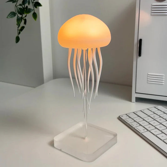 LED Jellyfish Lamp - Cute Night Light With Moving Legs, Speaker, and Floating Design