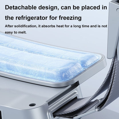 Portable Hands-Free Ice Belt Fan – Rechargeable Cooling Fan for Outdoor & Work Use