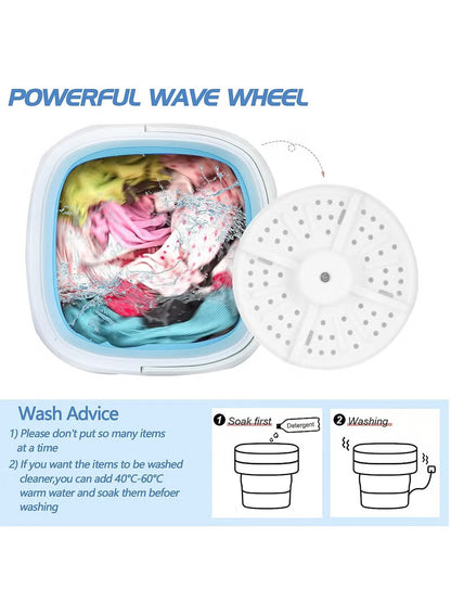 Mini Folding Portable Washing Machine – Travel & Small Laundry Solution