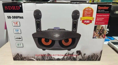 Wireless Bluetooth Speaker With 2-Piece Mic Rechargeable Portable Speaker